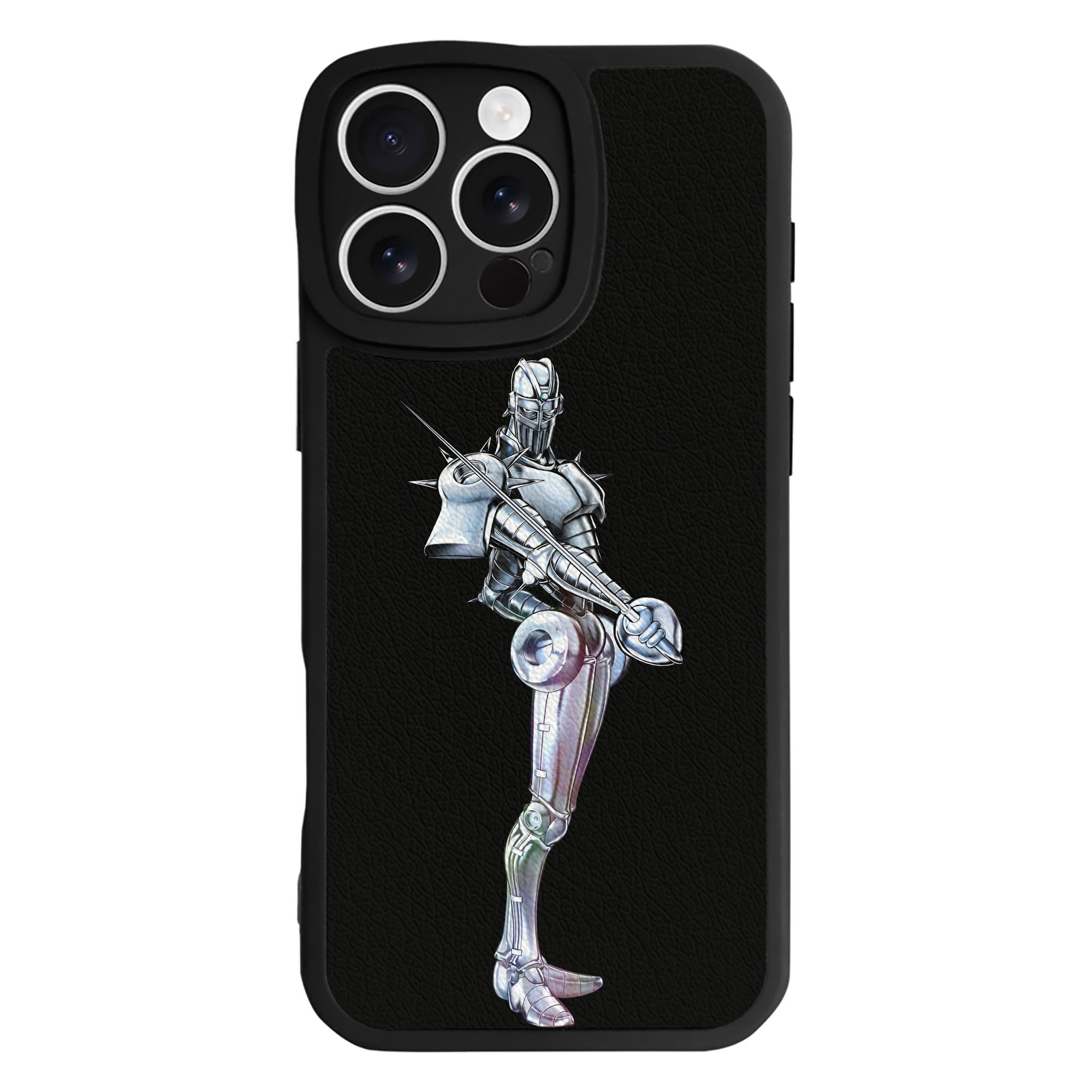 （画像用） ジョジョの奇妙な冒険 ジャン＝ピエール?ポルナレフ JoJo's Bizarre Adventure Jan Pierre Polnareff 【iPhone 16シリーズ対応】シリコンスマホケース（レザー調） 材質：シリコン